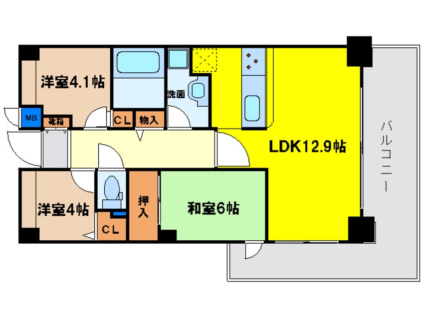 間取図 パークプラザ北梅田