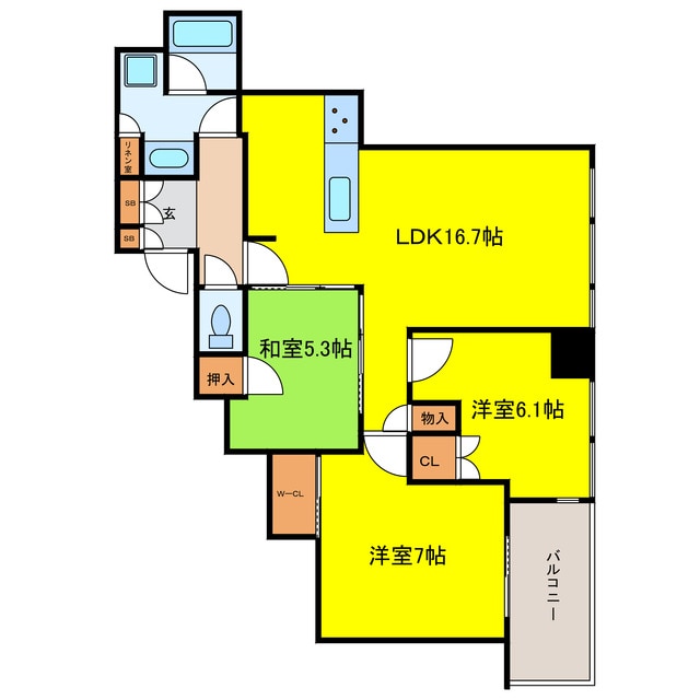 間取り図 シティタワー大阪天満リバー＆パークス