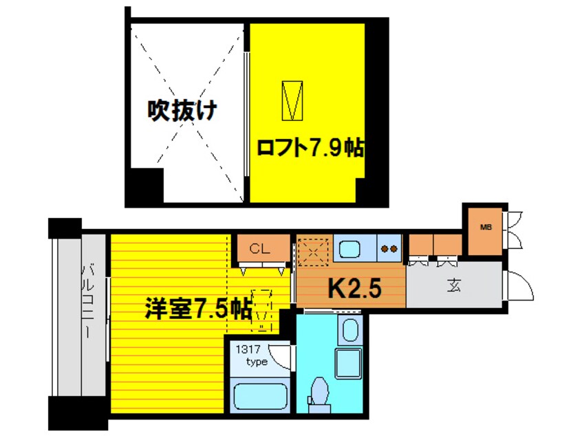 間取図 アミティエ扇町公園