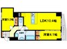 プレサンス天満橋チエロ 2LDKの間取り