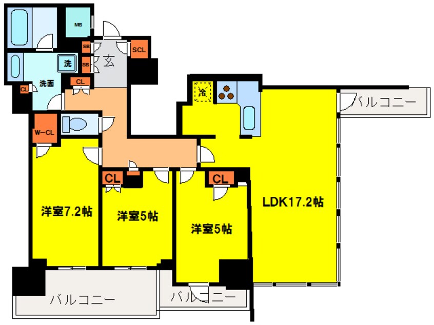 間取図 ザ・セントラルマークタワー