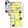 大阪ひびきの街ザ・サンクタスタワー 3LDKの間取り