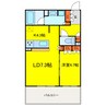 ロジュマンタワー梅田 1LDKの間取り