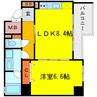 ES-Grande Umedakita 1LDKの間取り