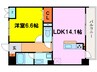 ES-Grande Umedakita 1LDKの間取り