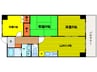 大拓ハイツ3 3LDKの間取り