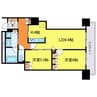 阿波座ライズタワーズフラッグ46 2LDKの間取り