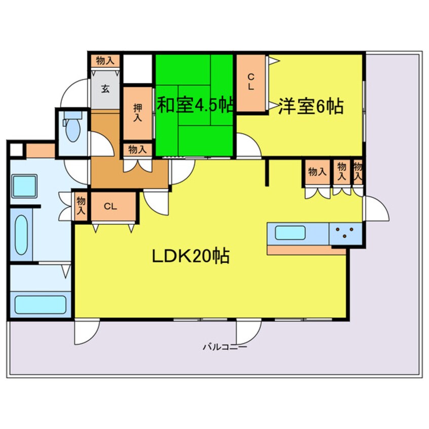 間取図 クレヴィア大阪福島