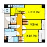 グレイスロワ福島 2LDKの間取り