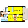 エルグレース南森町 2LDKの間取り
