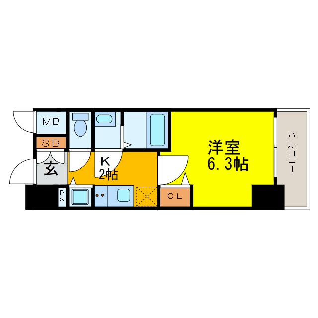 間取り図 プレサンス大阪ゲートシティ