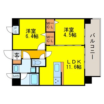 間取図 BRILLER UMEKITA