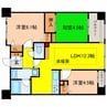 セレッソコート中之島 3LDKの間取り