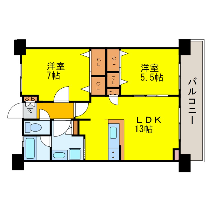 間取図 プレサンスロジェOSAKA