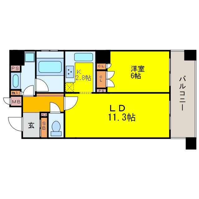 間取り図 リーガル四ツ橋立売堀Ⅱ