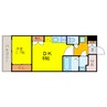 SERENiTE福島scelto 1DKの間取り