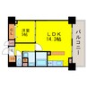 プランドール・堂島 1LDKの間取り