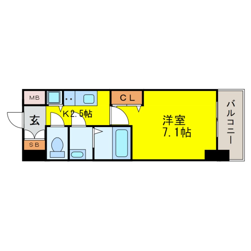 間取図 プレサンス大阪福島シエル