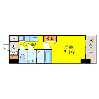 間取図 プレサンス大阪福島シエル