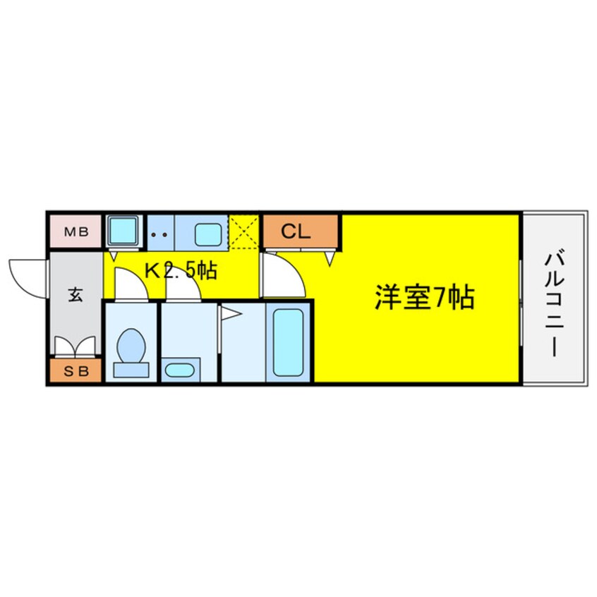 間取図 プレサンス大阪福島シエル