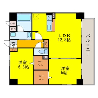 間取図 ハナミズキ福島