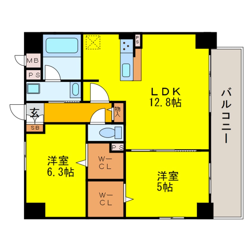 間取図 ハナミズキ福島