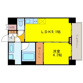間取図 ノルデンタワー南森町プレミアム