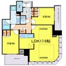 プレミストタワー大阪新町ローレルコート 2LDKの間取り