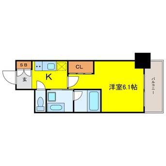 間取図 ザ・パークハビオ堂島