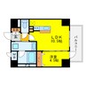 パンセ新町 1LDKの間取り