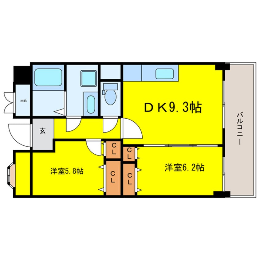 間取図 フラット野田Ⅲ