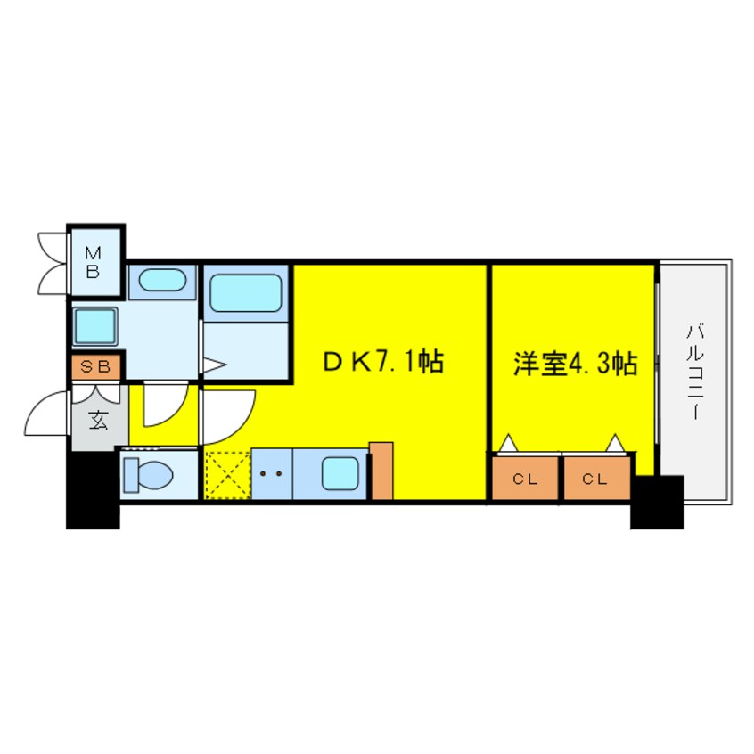 間取図 スプランディッド新大阪キャトル