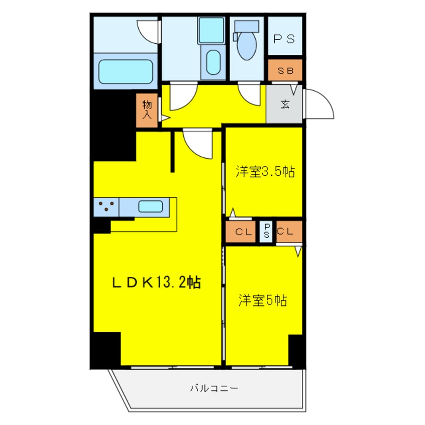 間取図 プレサンス阿波座駅前