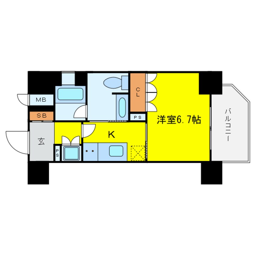 間取図 リーガル靭公園南Ⅱ