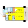 BPRレジデンス新梅田 1LDKの間取り