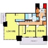 ブランズタワー梅田North 2LDKの間取り