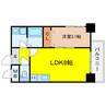 GRAND STEADY 新梅田 1LDKの間取り