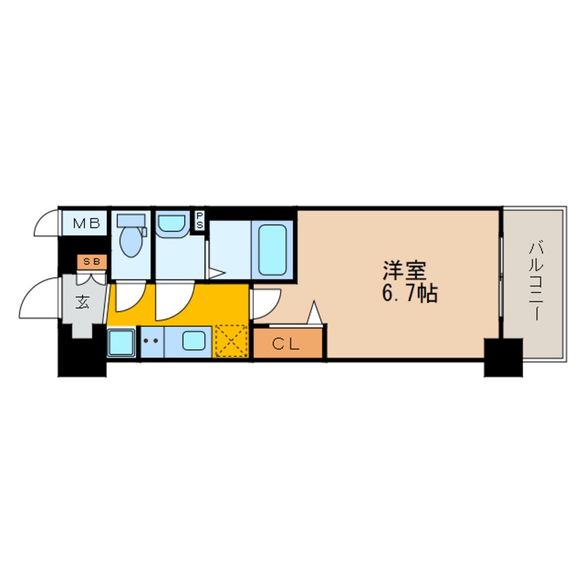 間取図 プレサンス塚本ミッドマーク
