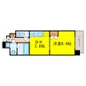 天満泉マンション 1DKの間取り
