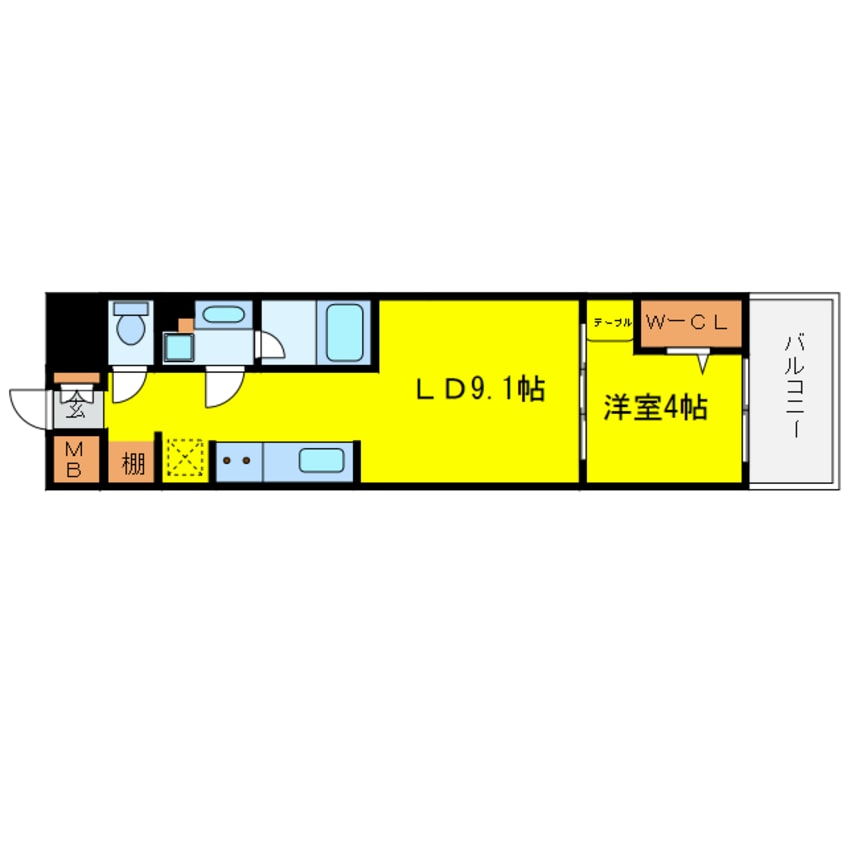 間取図 アーバネックス梅田中崎町