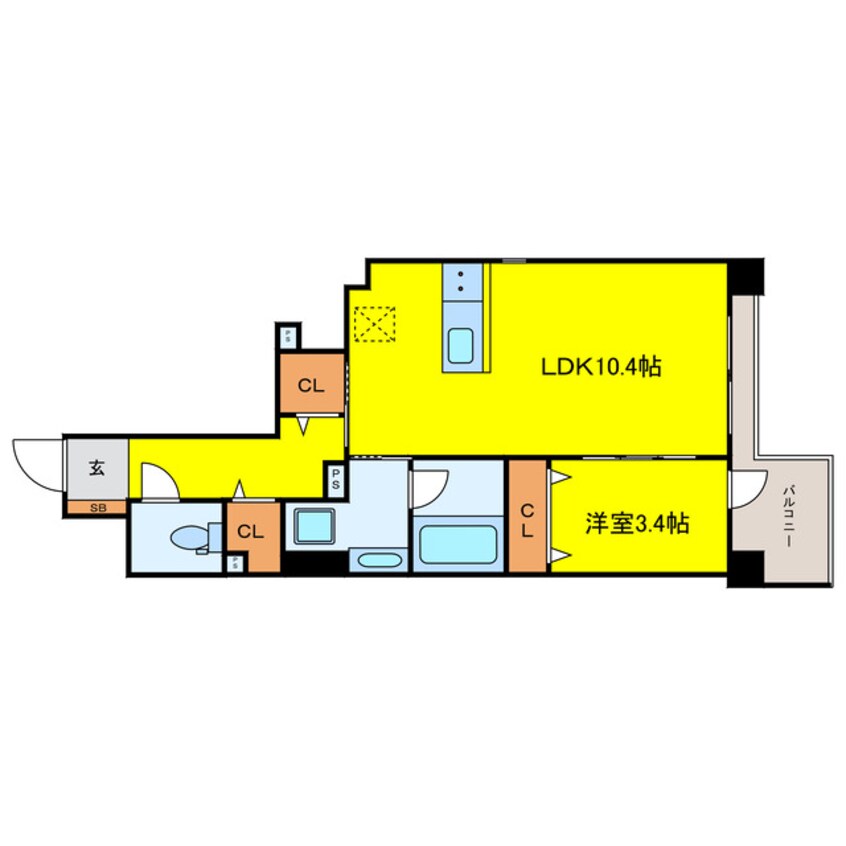 間取図 ハイデンス梅ヶ枝