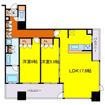 間取図 プレサンスレジェンド堺筋本町タワー