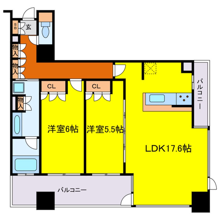 間取図 プレサンスレジェンド堺筋本町タワー