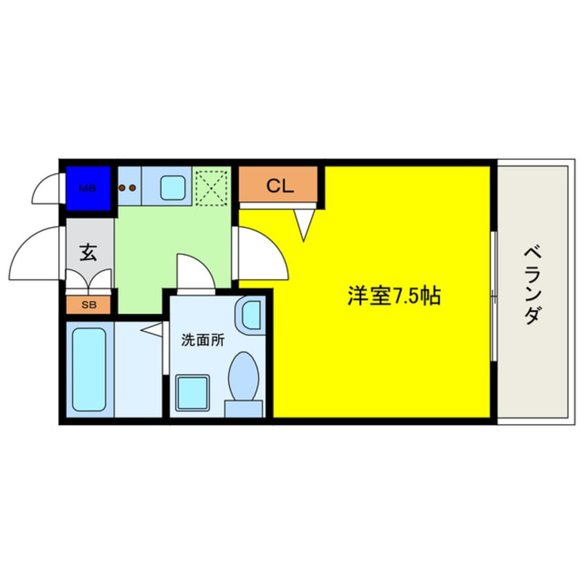 間取図 メインステージ西天満T’s　SQUARE