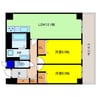 レジディア西天満 2LDKの間取り