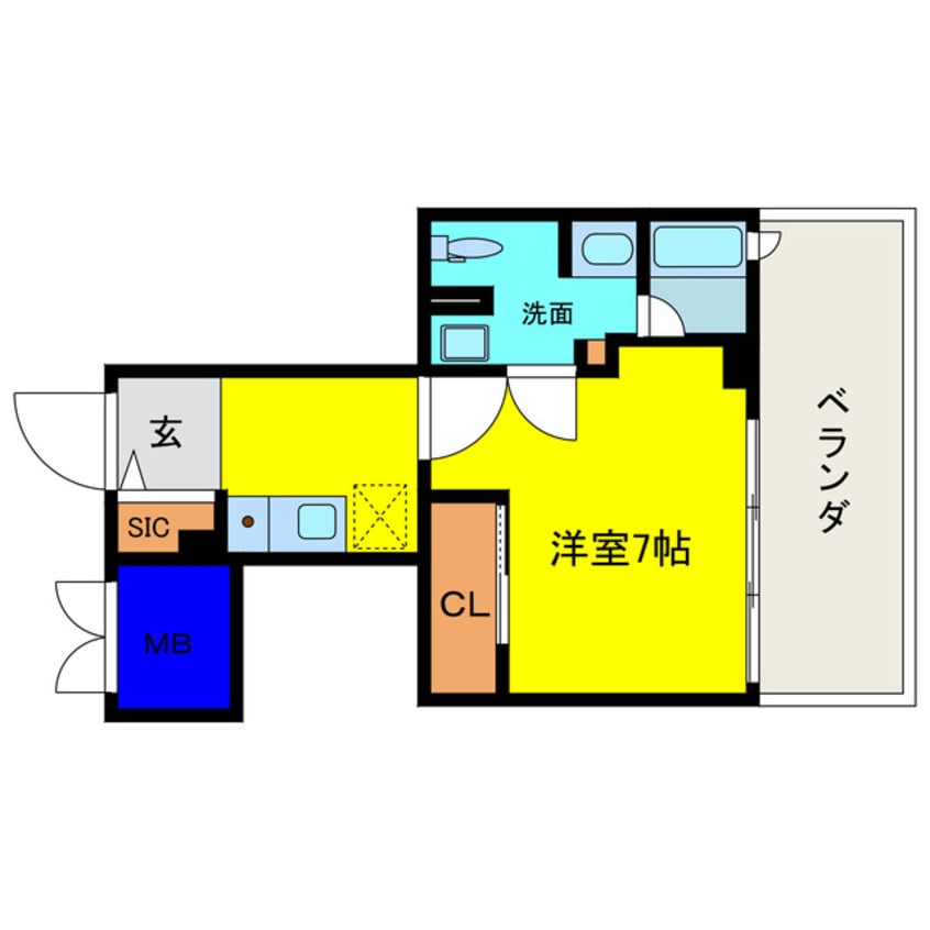 間取図 パークアクシス四ツ橋