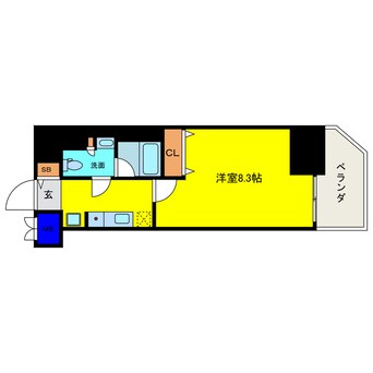 間取図 パークアクシス四ツ橋