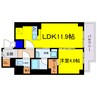 Arome梅田 1LDKの間取り