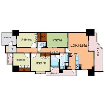 間取図 ライオンズマンション中津