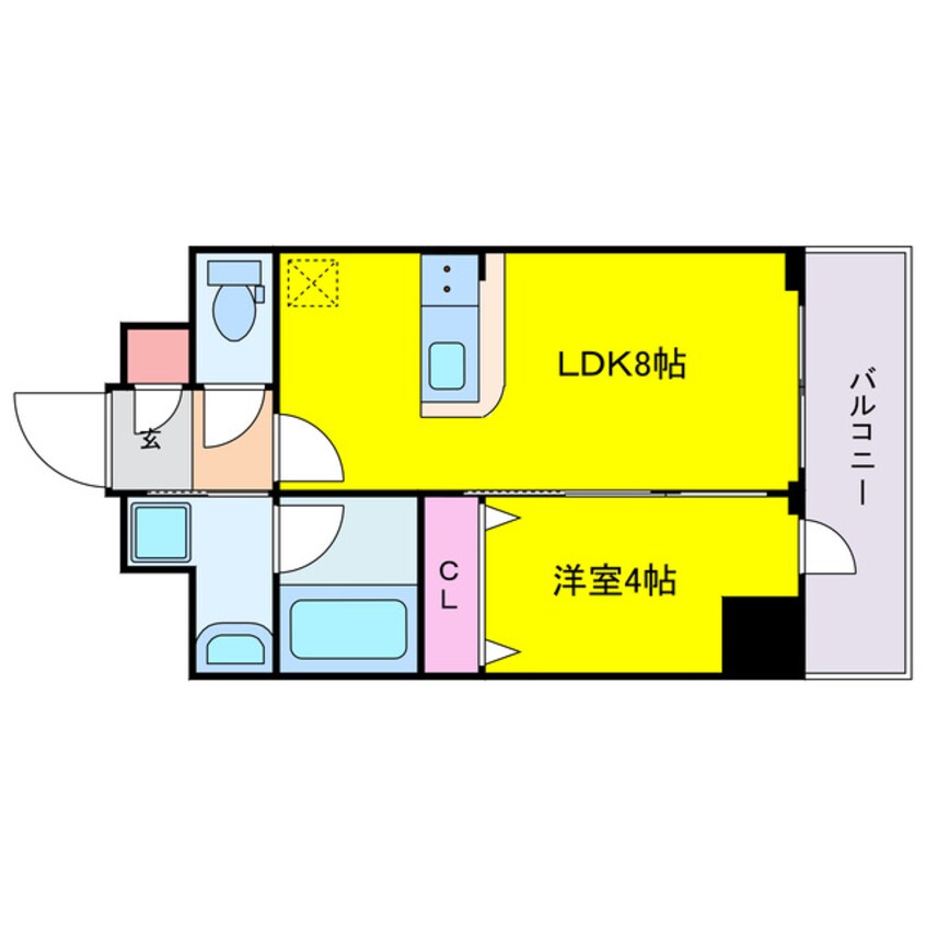 間取図 エステムコート大阪福島ルアーナ